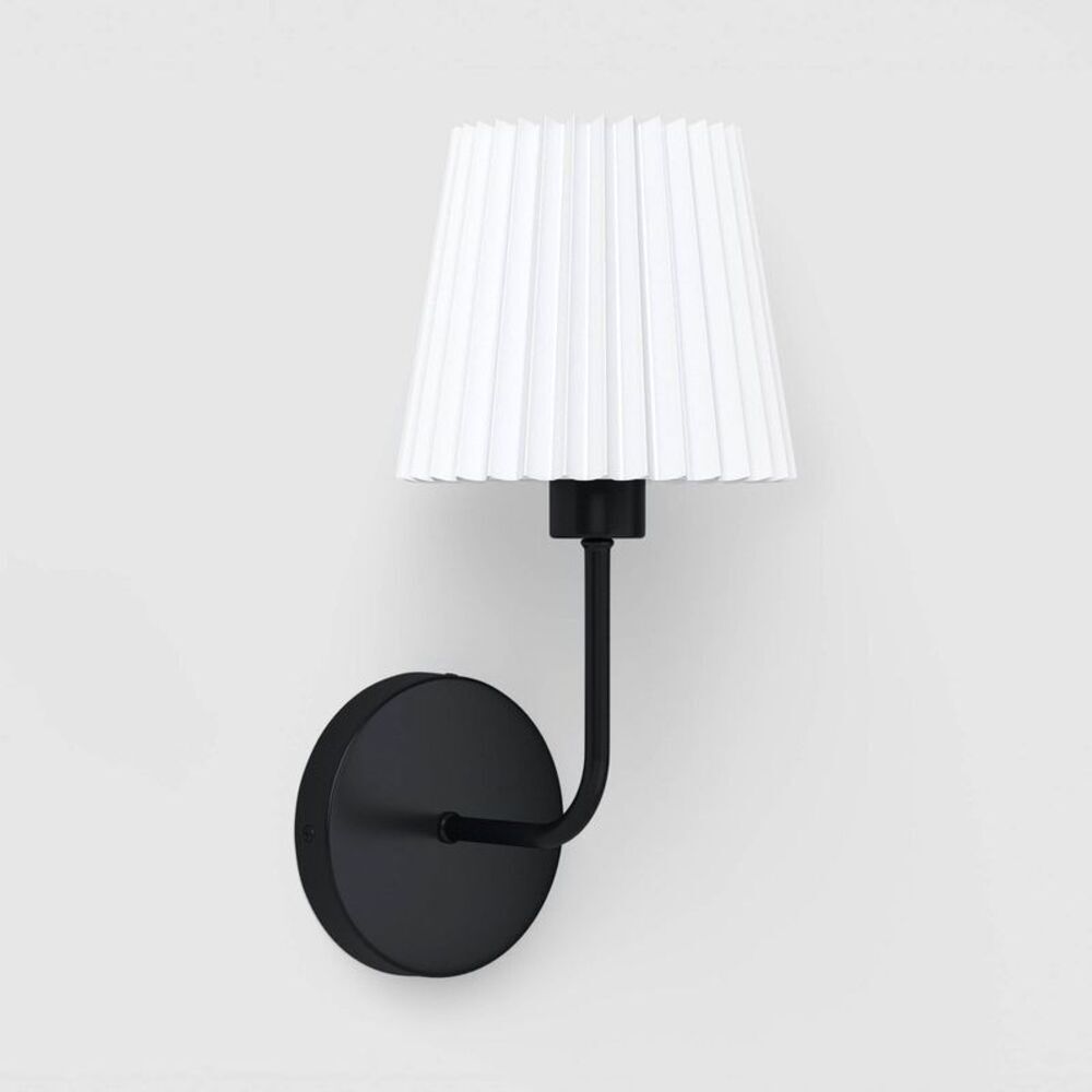 Wall Sconce with Rechargeable LED Bulb and Remote Black - Room Essentials